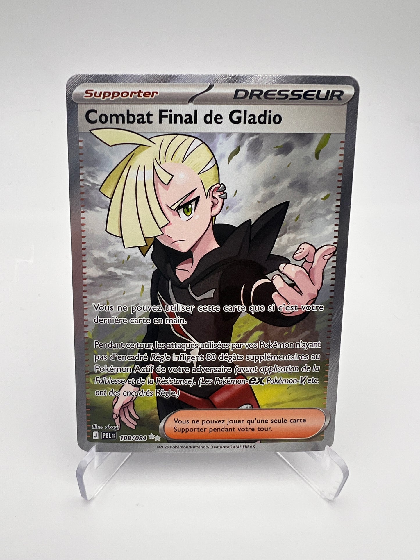 Combat Final de Gladio 108/084 – Ultra Rare – Nuit Noire (PBL) – Near Mint – Carte Pokémon