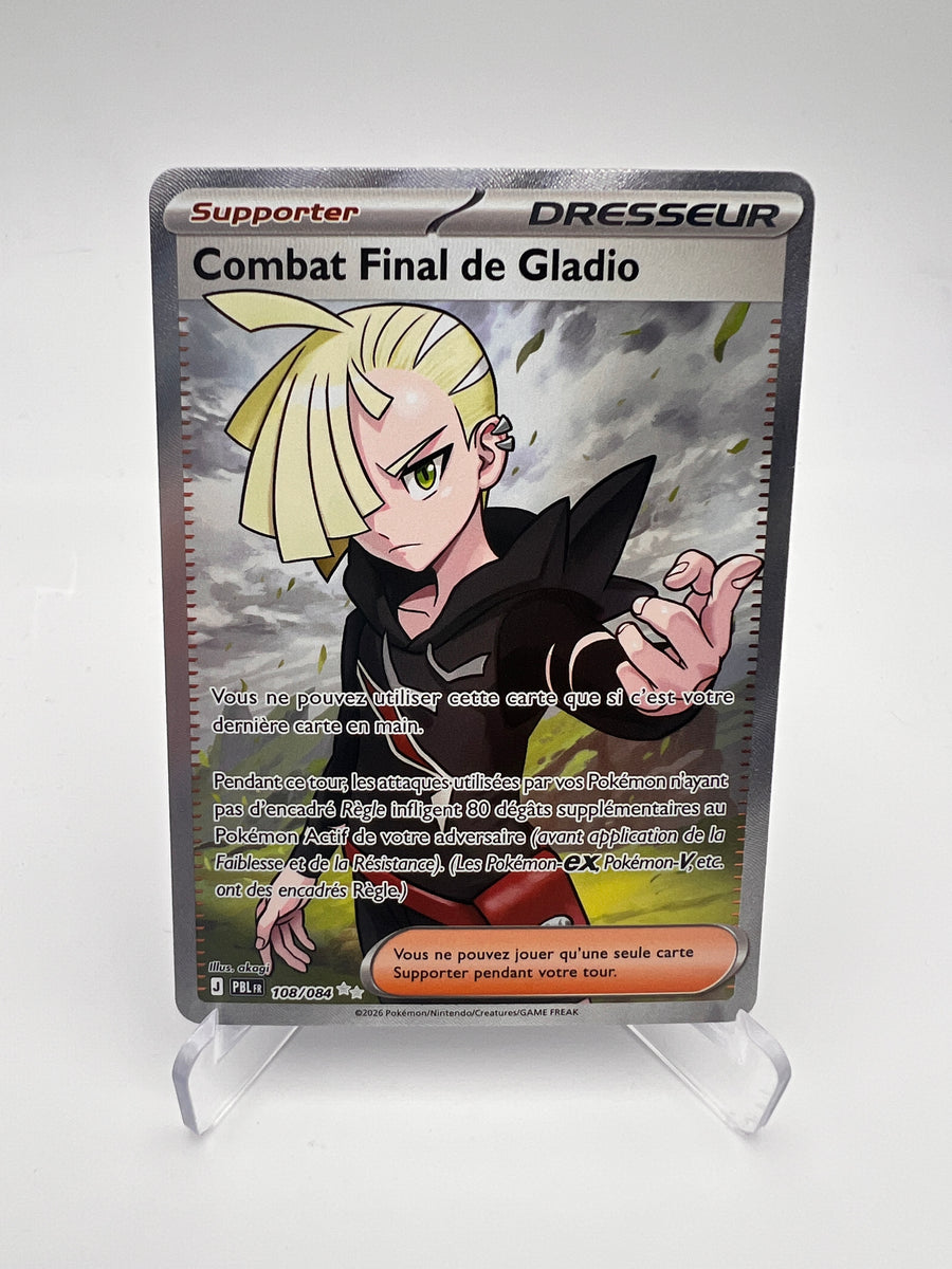Combat Final de Gladio 108/084 – Ultra Rare – Nuit Noire (PBL) – Near Mint – Carte Pokémon