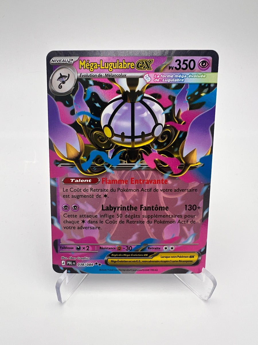 Méga-Lugulabre ex 038/084 – Double Rare – Nuit Noire (PBL) – Near Mint – Carte Pokémon