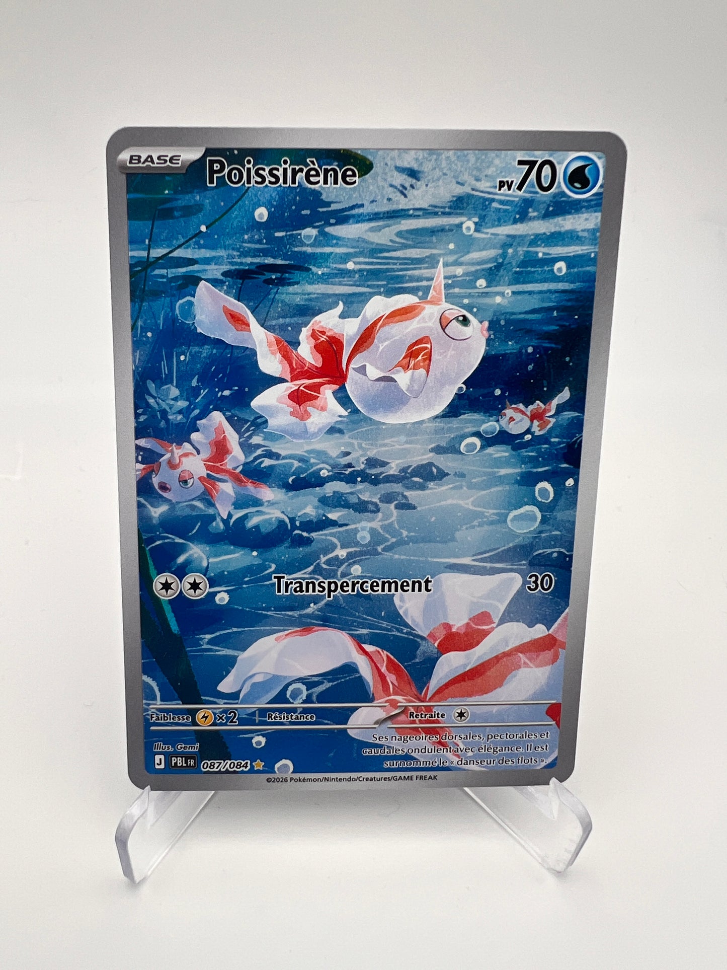 Poissirène 087/084 – Illustration Rare – Nuit Noire (PBL) – Near Mint – Carte Pokémon