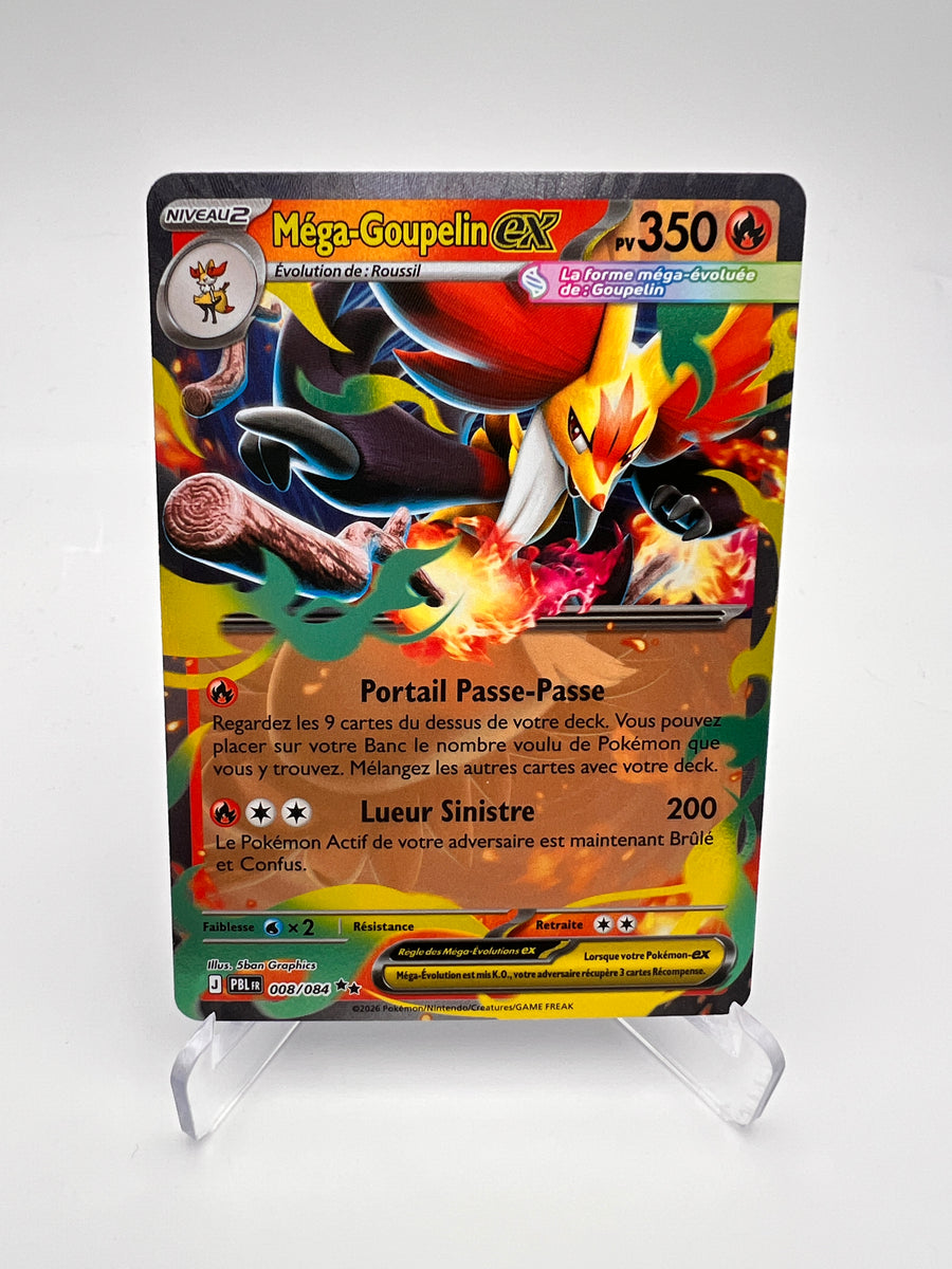 Méga-Goupelin ex 008/084 – Méga-Évolution ex – Nuit Noire (PBL) – Near Mint – Carte Pokémon