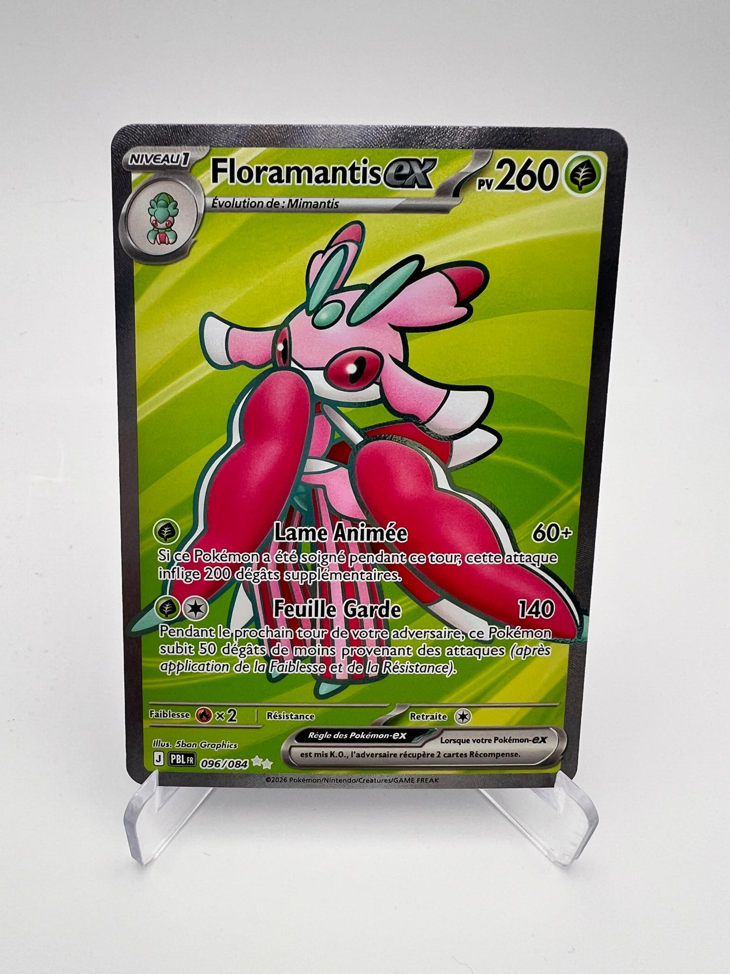 Floramantis ex 096/084 – Double Rare – Nuit Noire (PBL) – Near Mint – Carte Pokémon