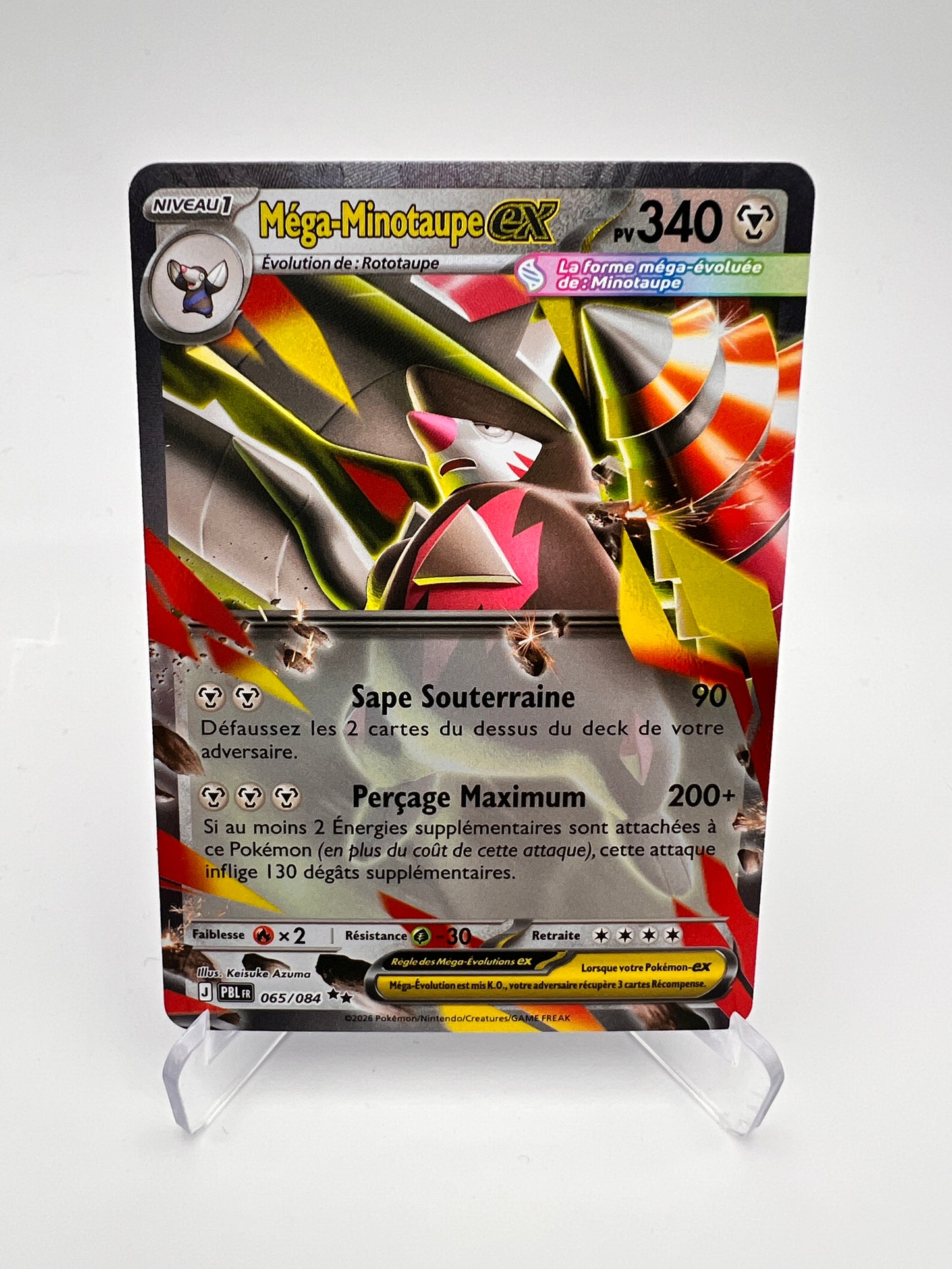 Méga-Minotaupe ex 065/084 – Ultra Rare – Nuit Noire (PBL) – Near Mint – Carte Pokémon