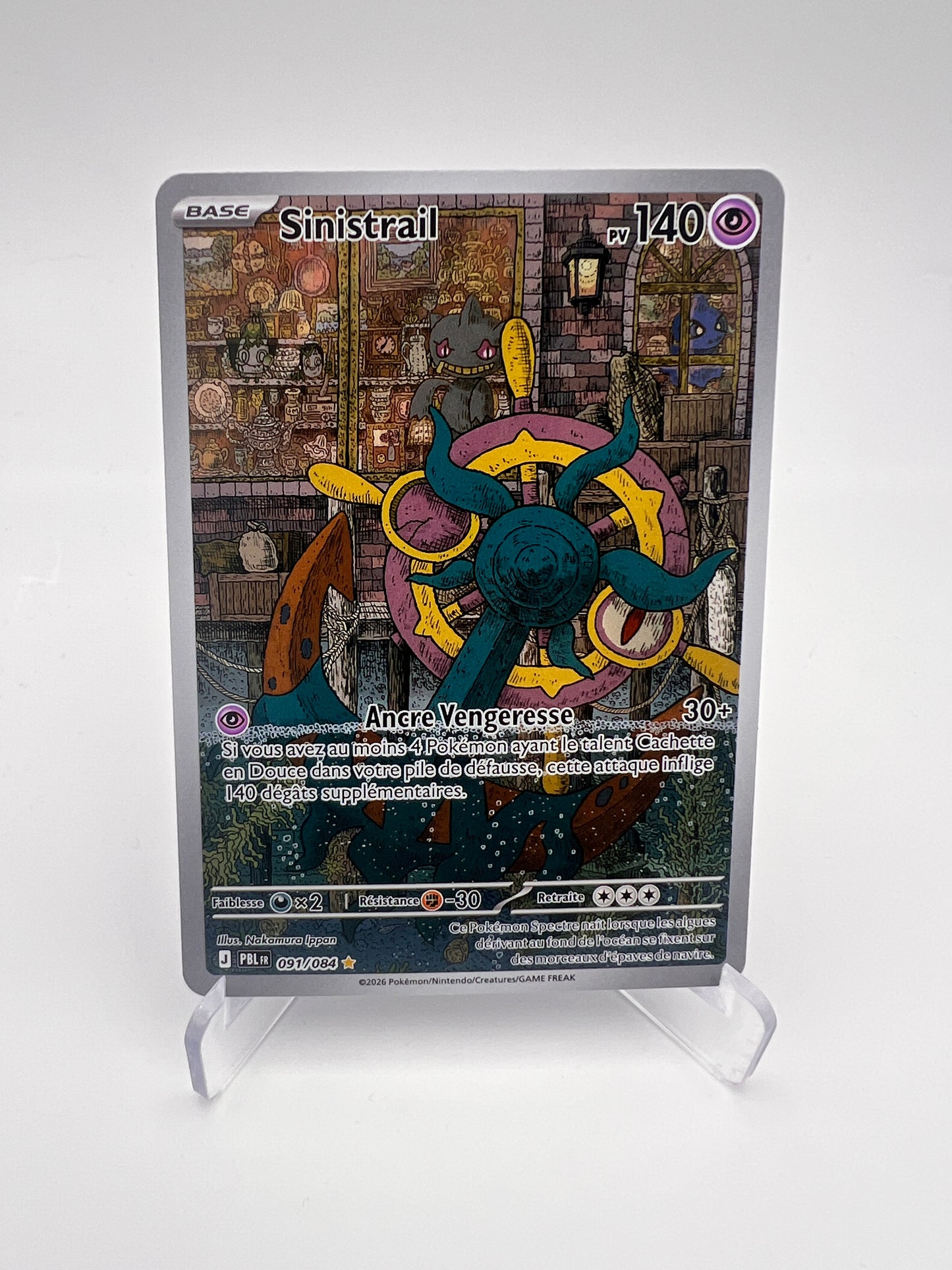 Sinistrail 091/084 – Illustration Rare – Nuit Noire – Near Mint – Carte Pokémon