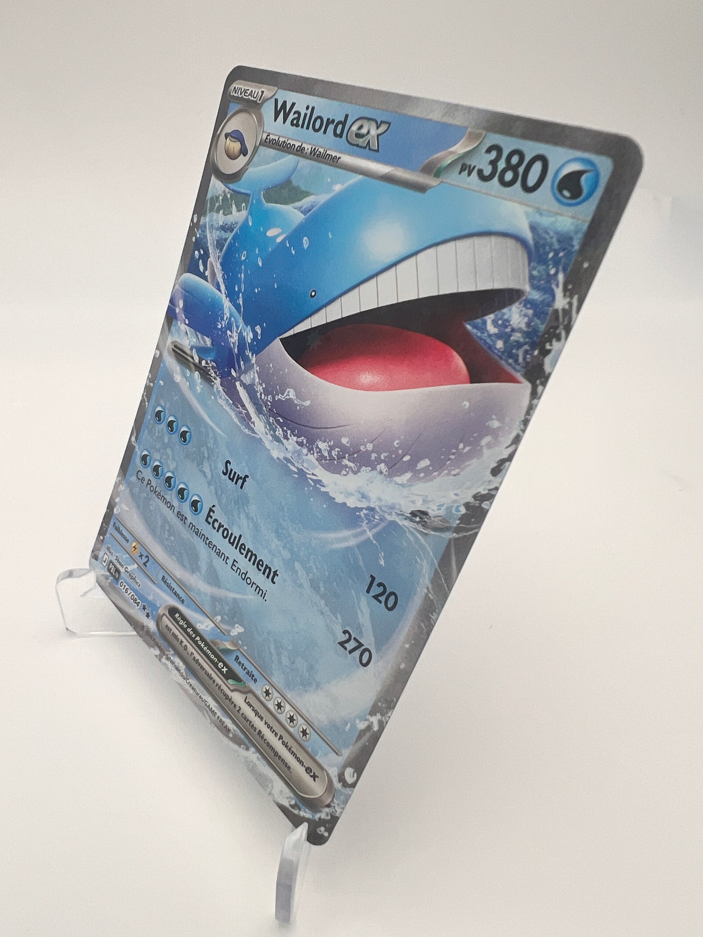 Wailord ex 016/084 – Double Rare – Nuit Noire – Near Mint – Carte Pokémon