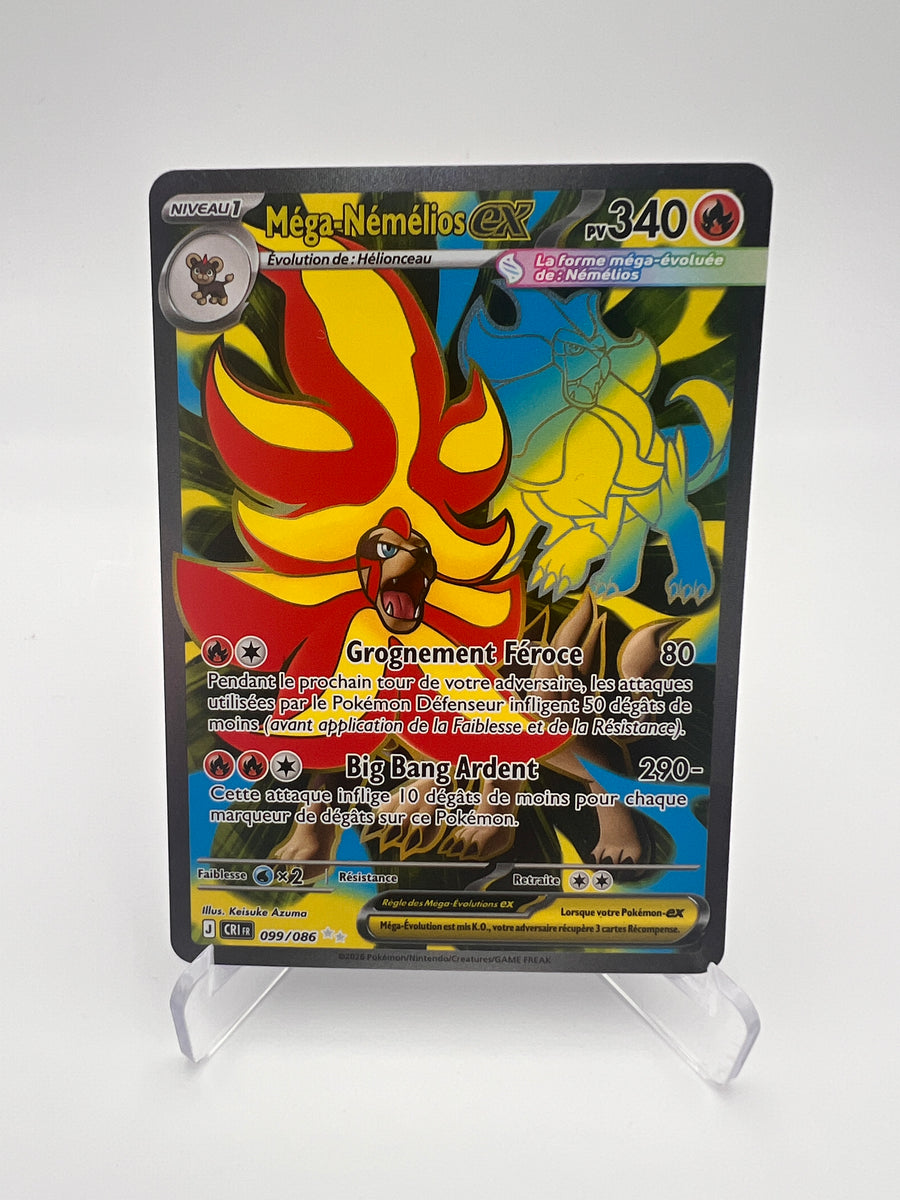Méga-Némélios ex 099/086 – Illustration Rare – Chaos Ascendant – Near Mint – Carte Pokémon