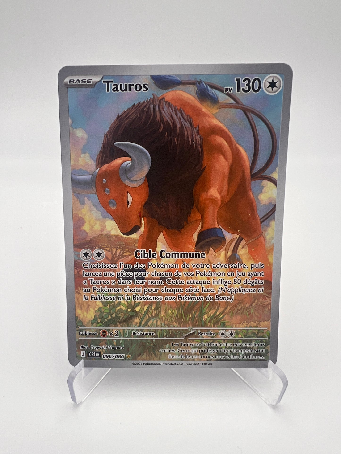 Tauros 096/086 – Illustration Rare – Chaos Ascendant – Near Mint – Carte Pokémon