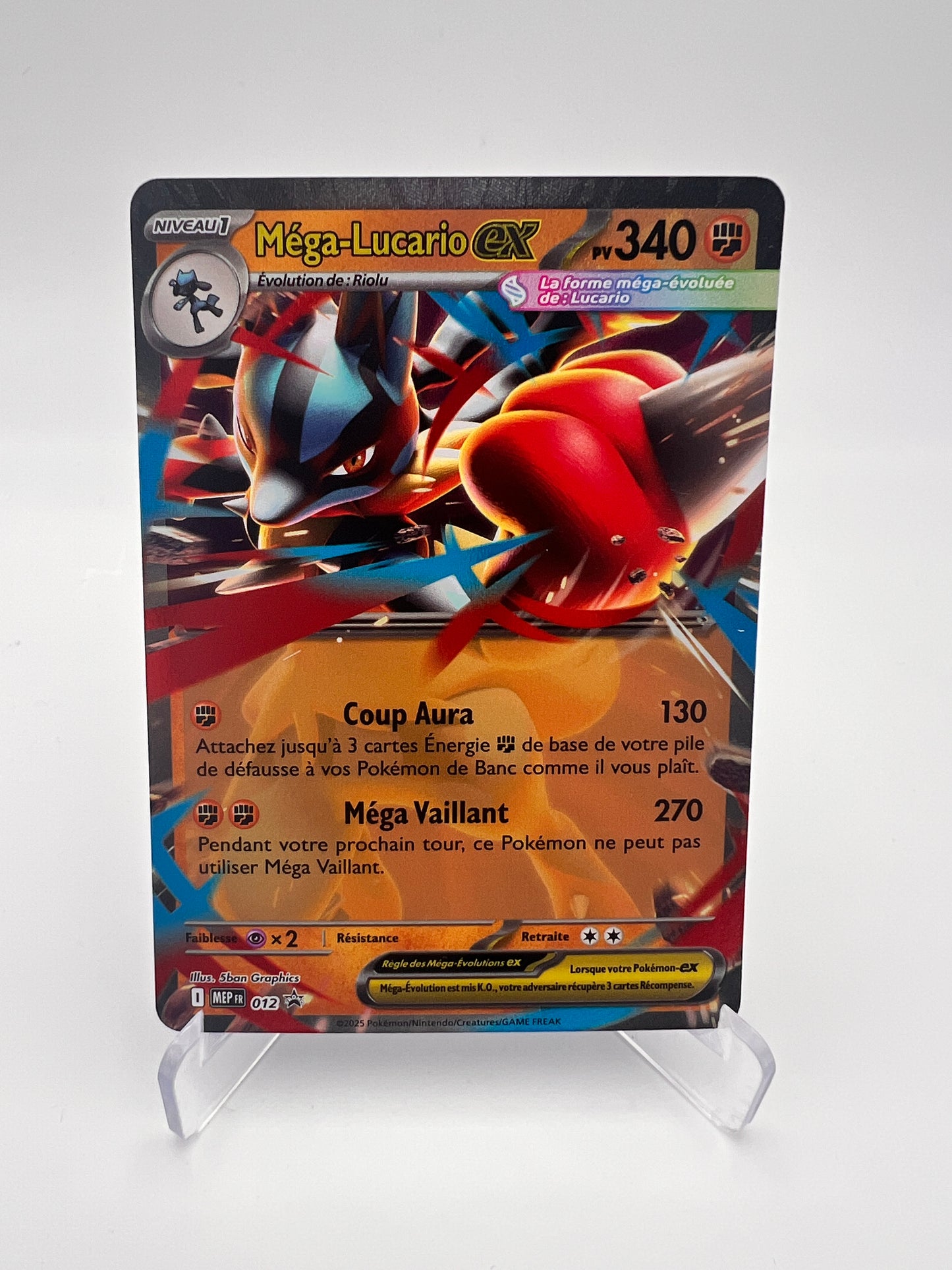 Méga-Lucario ex 012 – Méga-Évolution – FR – Near Mint