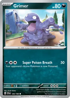 258 198 pokemon card Grimer 126/258 – Ecarlate et violet – FR spirit The Most Expensive Sword Cases:1 case